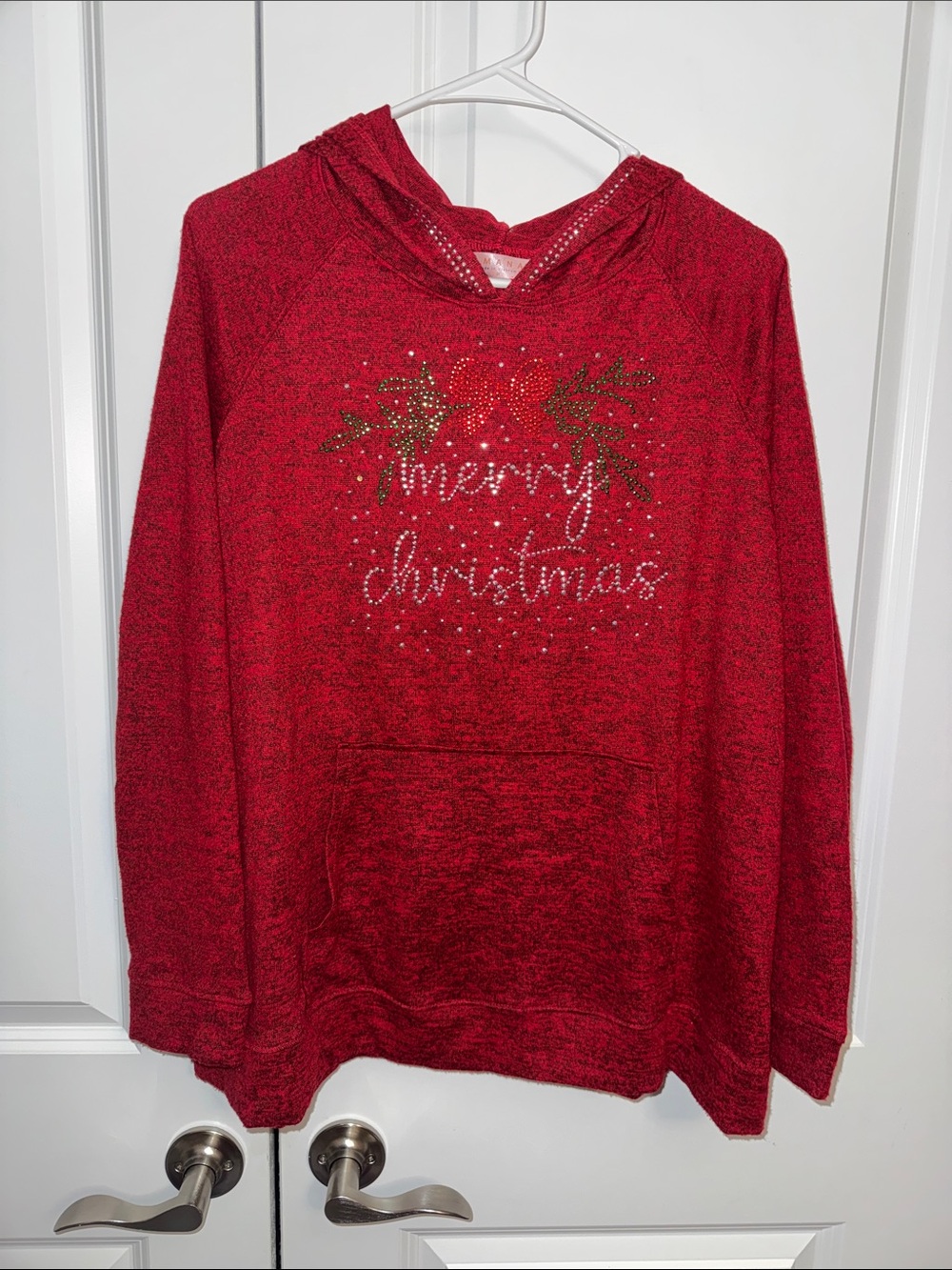 Women’s Red Holiday 'Merry Christmas' Hoodie Sweater